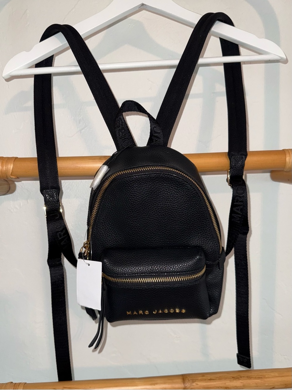 Marc Jacobs Leather Mini Backpack Bag New Black - Picture 3 of 15